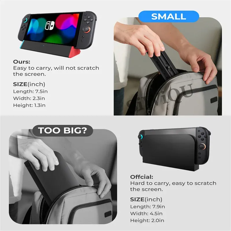 Station d'accueil TV portable pour Nintendo Switch 2 avec adaptateur HDMI 4K 120 Hz, port USB-C et charge 100 W 5