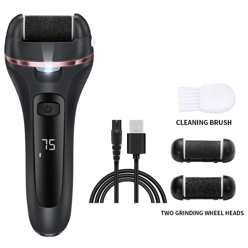 Lime électrique rechargeable pour callosités et talons, machine de pédicure professionnelle, 3 têtes 10