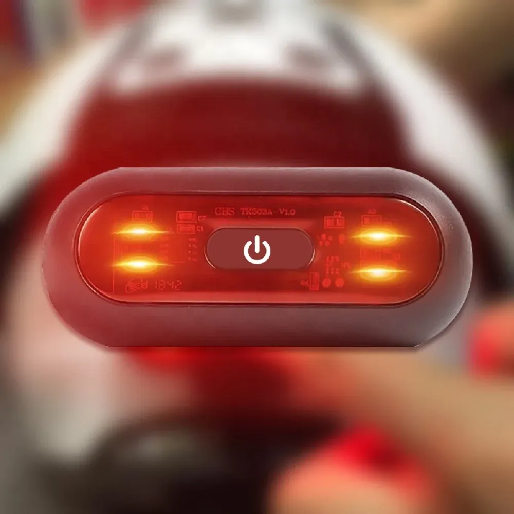 Feu arrière rechargeable pour casque à 4 LED, feu arrière pour moto et vélo, signal de sécurité, lumière LED étanche 5