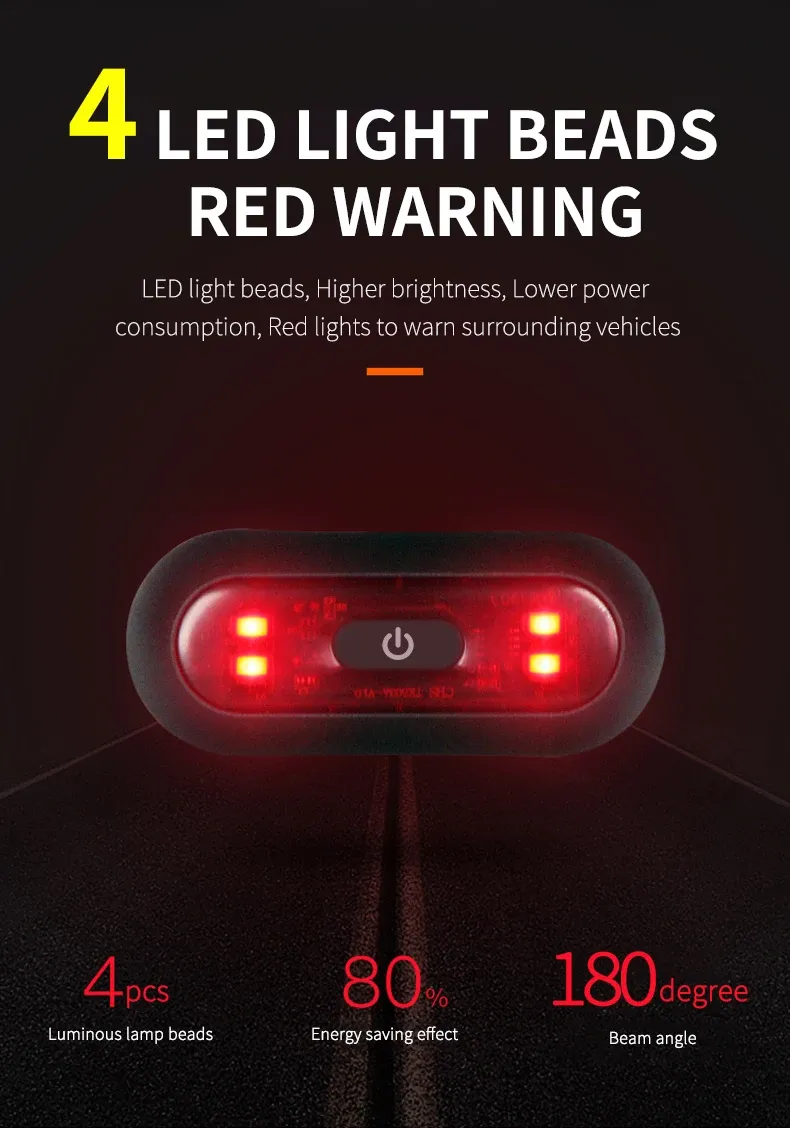 Feu arrière rechargeable pour casque, installation sur casque
