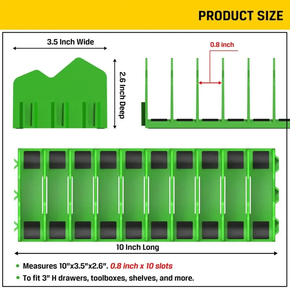 Support de rangement pour pinces, capacité de dix pinces, pour tiroir de boîte à outils 6