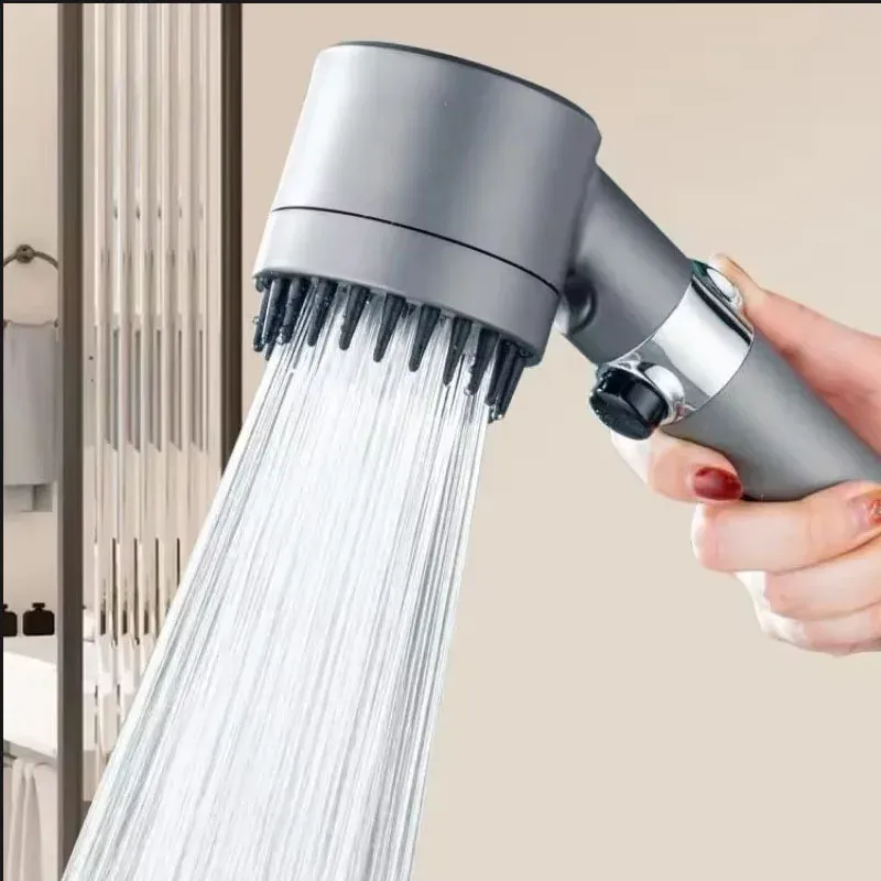 Pommeau de douche portable à trois réglages avec filtre et fonction massage du cuir chevelu 5