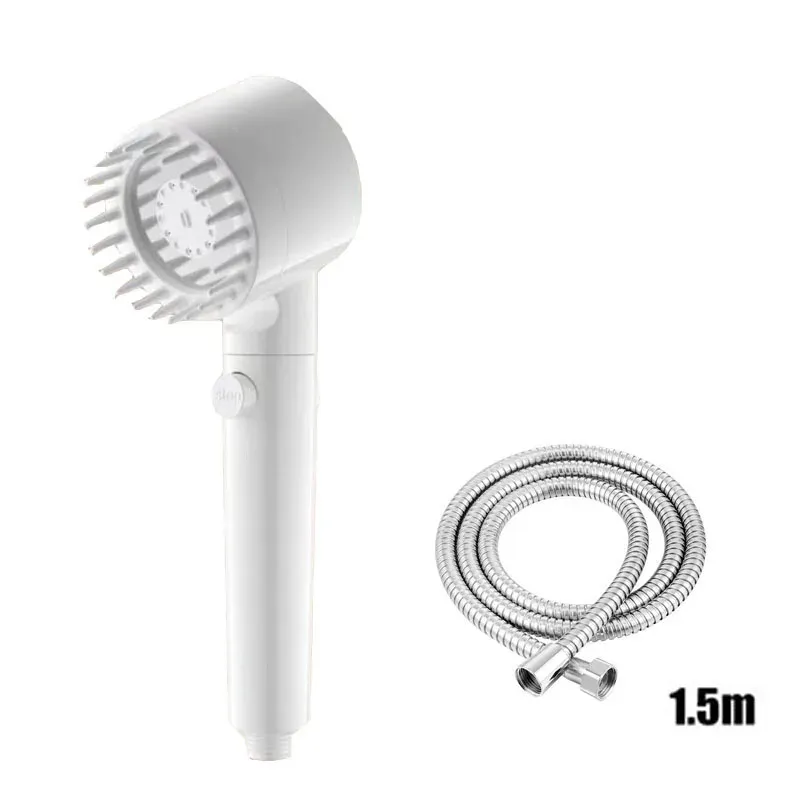 Pommeau de douche portable à trois réglages avec filtre et fonction massage du cuir chevelu 11