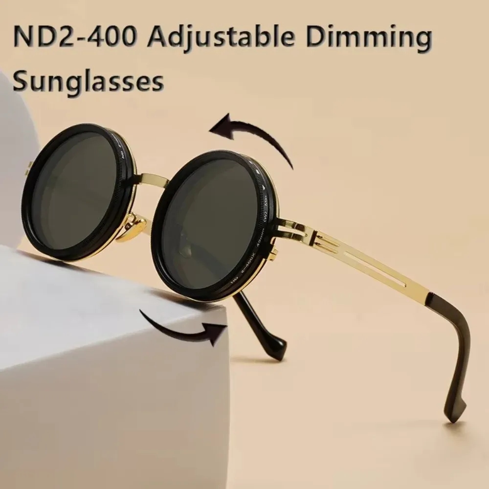 Lunettes de soleil polarisées ND2-400 à gradation réglable avec filtre ND et protection UV400, étui en verre inclus, 9 niveaux, idéales pour la pêche en plein air 2