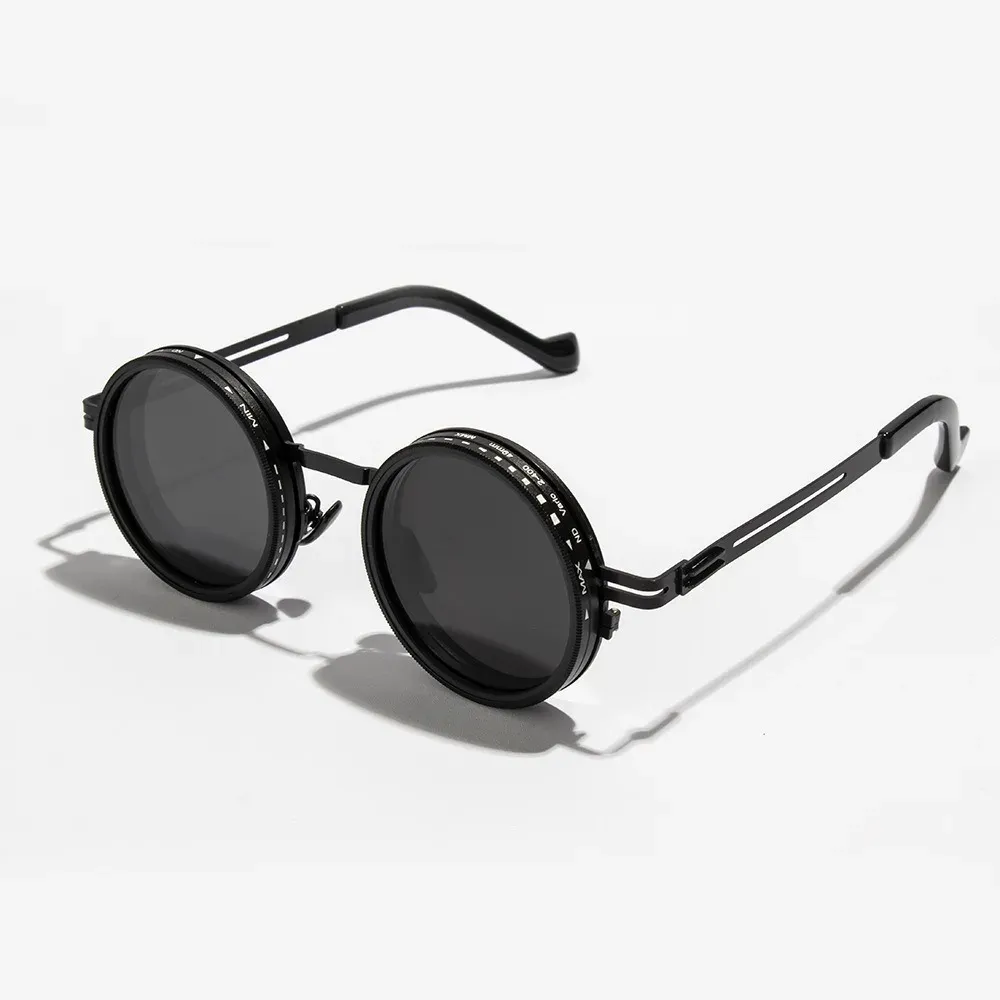 Lunettes de soleil polarisées ND2-400 à gradation réglable avec filtre ND et protection UV400, étui en verre inclus, 9 niveaux, idéales pour la pêche en plein air 7