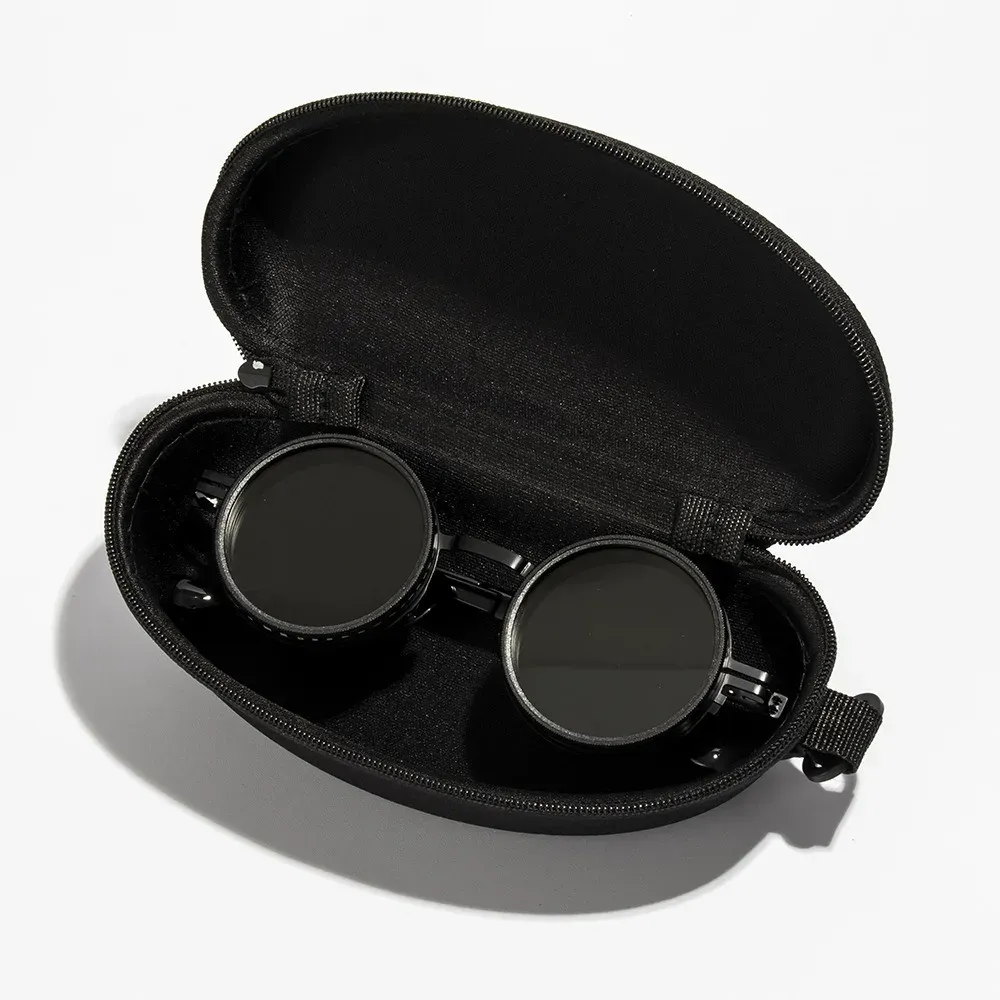 Lunettes de soleil polarisées ND2-400 à gradation réglable avec filtre ND et protection UV400, étui en verre inclus, 9 niveaux, idéales pour la pêche en plein air 11