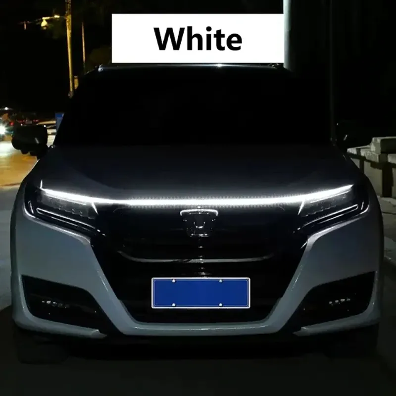 Bande LED de feux de jour pour capot de voiture à activation par balayage, éclairage décoratif 12 V, 150 cm 10