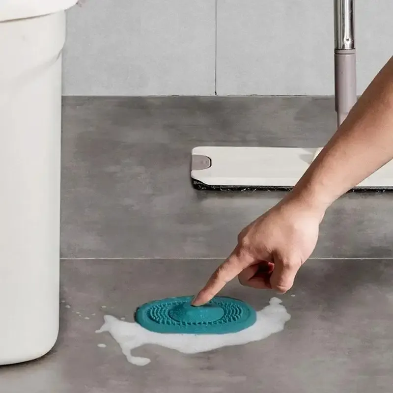 Bouchon d'évier en silicone avec crépine anti-cheveux pour cuisine et douche 5