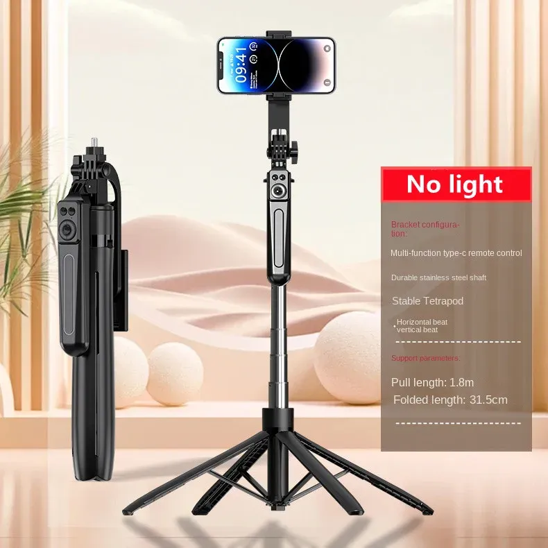 Trépied pour smartphone et appareil photo avec télécommande Bluetooth, perche selfie sans fil et support de téléphone 11