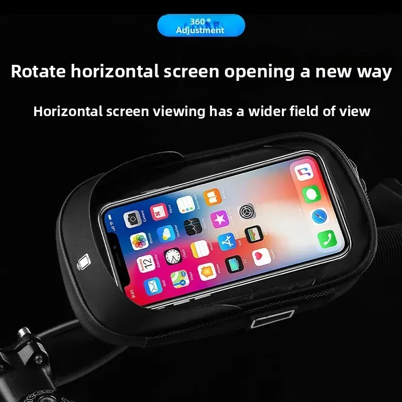Support de téléphone étanche à rotation 360° pour vélo et moto, fixation universelle sur cadre avant, compatible avec tous les smartphones 6