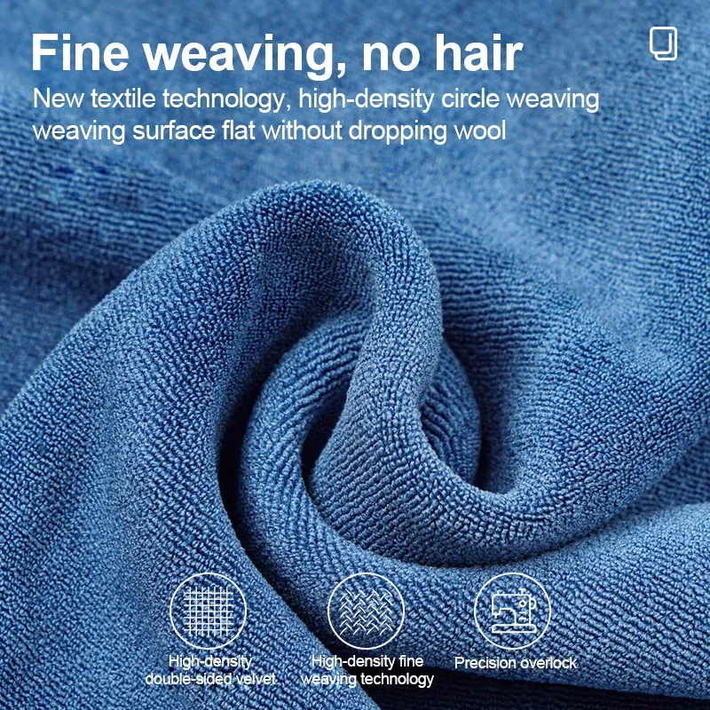 Serviette de séchage en microfibre double couche, épaisse et douce, pour carrosserie 4