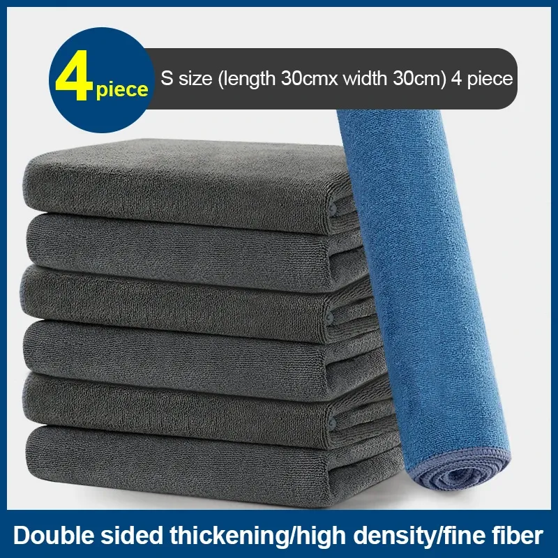 Serviette de séchage en microfibre double couche, épaisse et douce, pour carrosserie 16