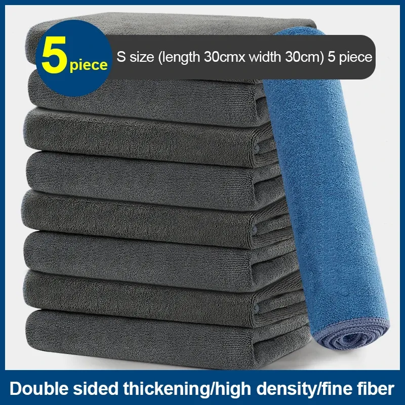 Serviette de séchage en microfibre double couche, épaisse et douce, pour carrosserie 13