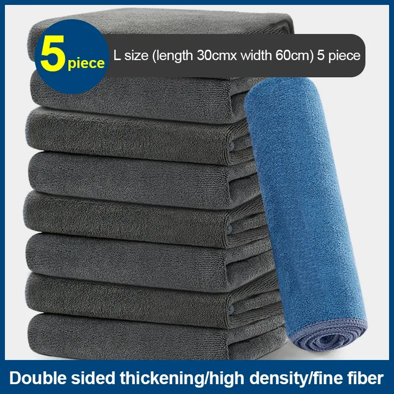 Serviette de séchage en microfibre double couche, épaisse et douce, pour carrosserie 9