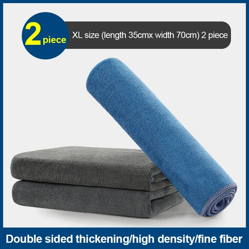 Serviette de séchage en microfibre double couche, épaisse et douce, pour carrosserie 10