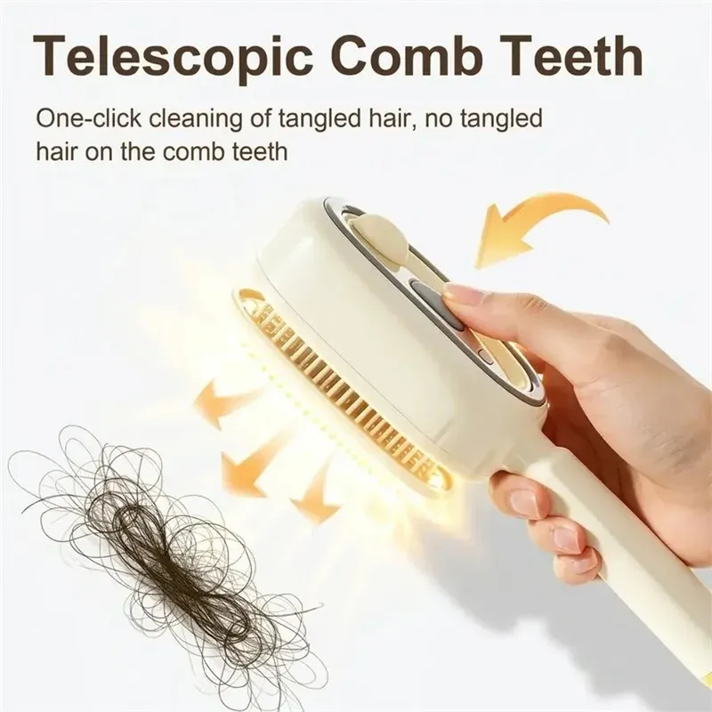 Brosse électrique démêlante anti-frisottis avec spray, thérapie par lumière rouge et massage du cuir chevelu, pour cheveux secs ou humides 5
