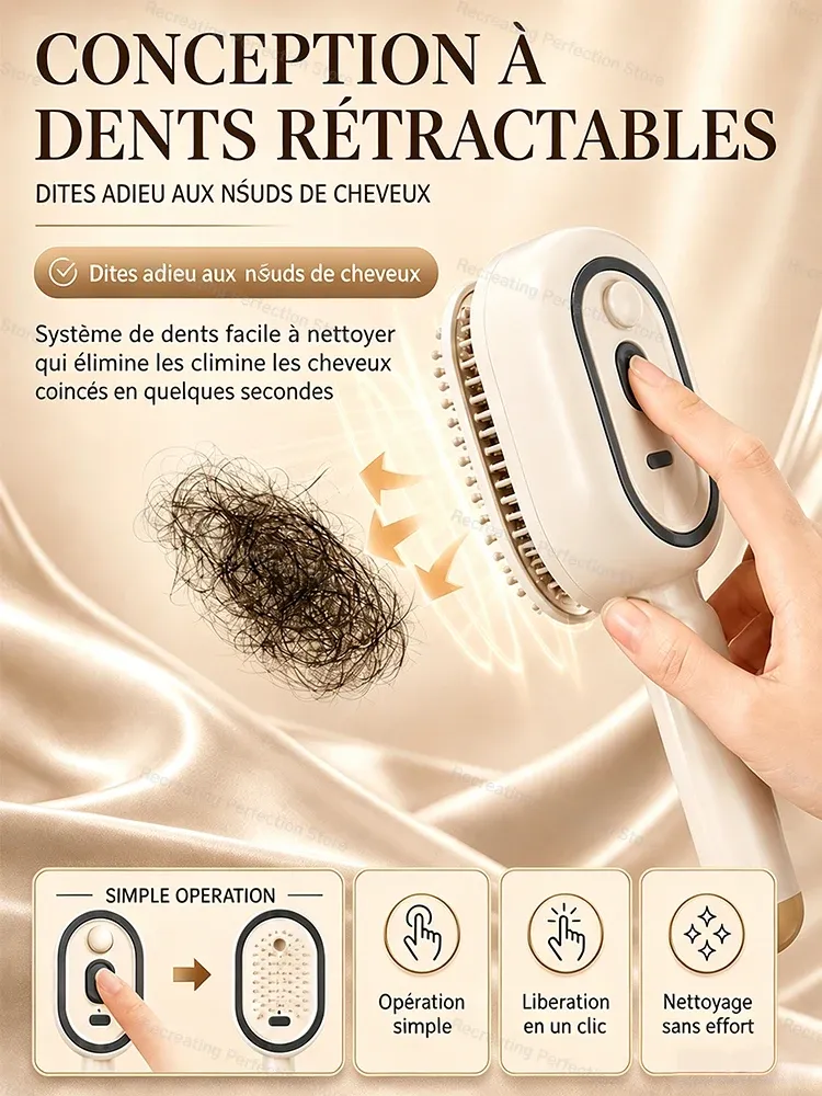 Brosse électrique en situation de coiffage