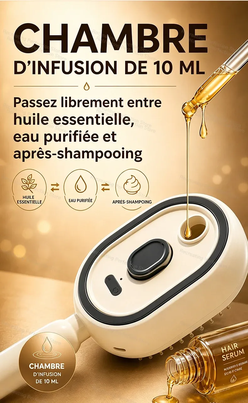 Brosse à cheveux démêlante avec accessoires