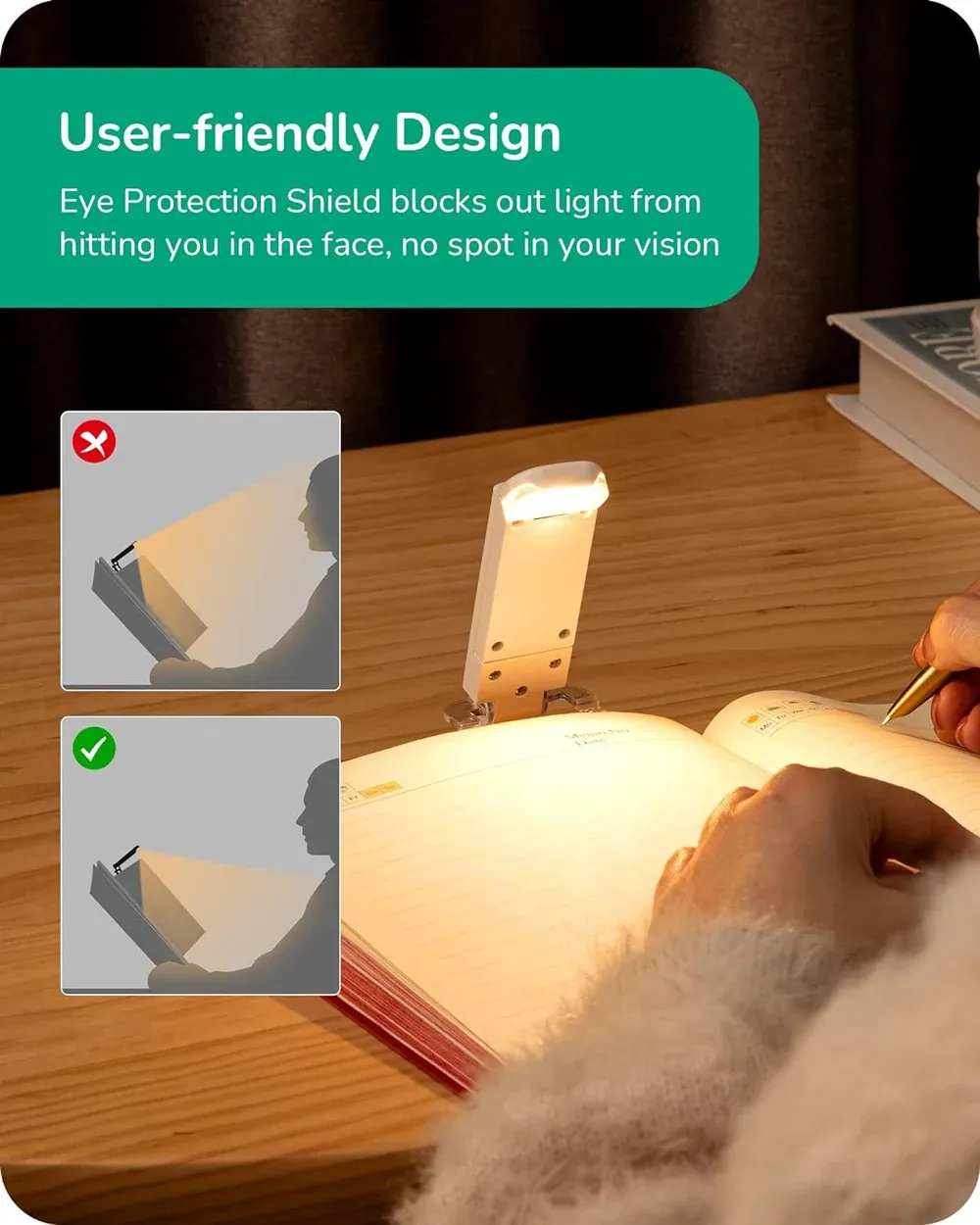 Lampe de lecture LED, design compact