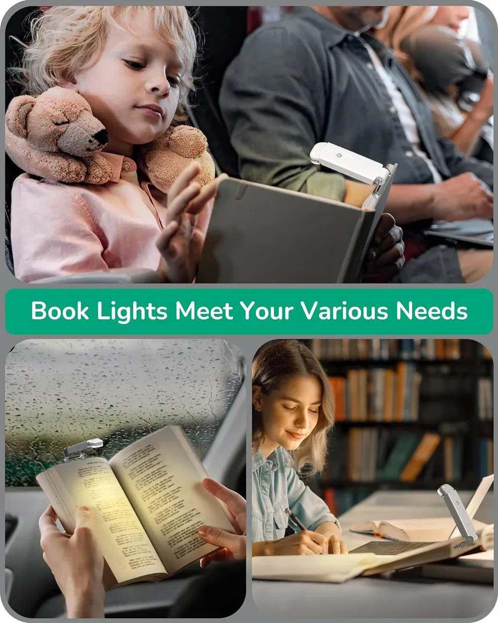 Lampe de lecture LED, angle d'éclairage flexible