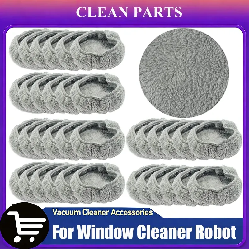 Chiffon de nettoyage en microfibre pour robot nettoyeur de vitres 188168, serviette universelle ronde pour aspirateur robot
