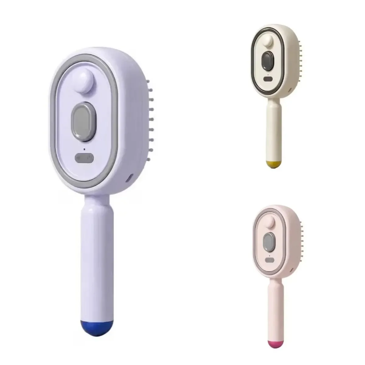 Brosse à vapeur électrique avec pulvérisation d'eau, rechargeable par USB-C, pour démêler, lisser et coiffer tout en contrôlant les frisottis - Image 1
