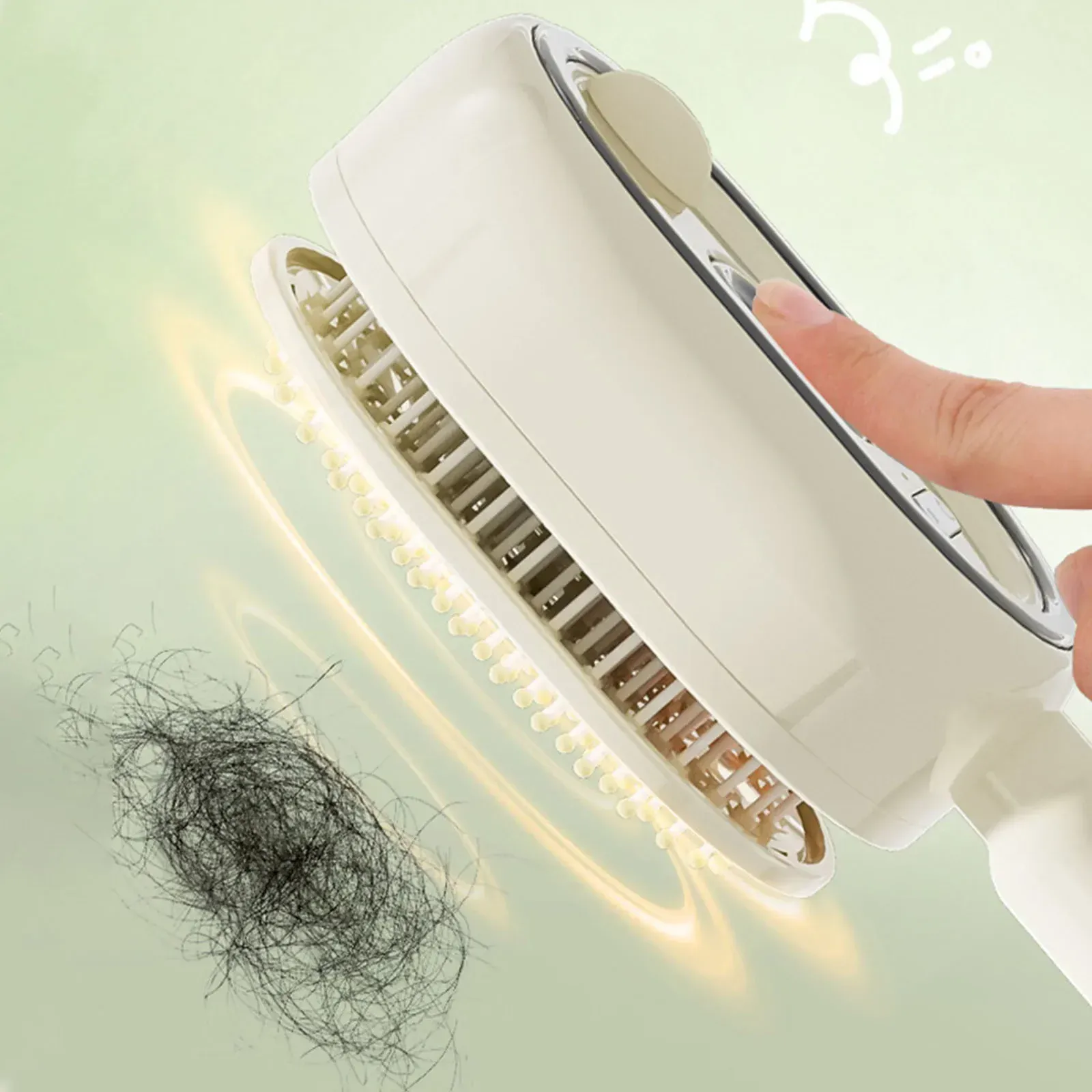 Brosse à vapeur électrique en utilisation