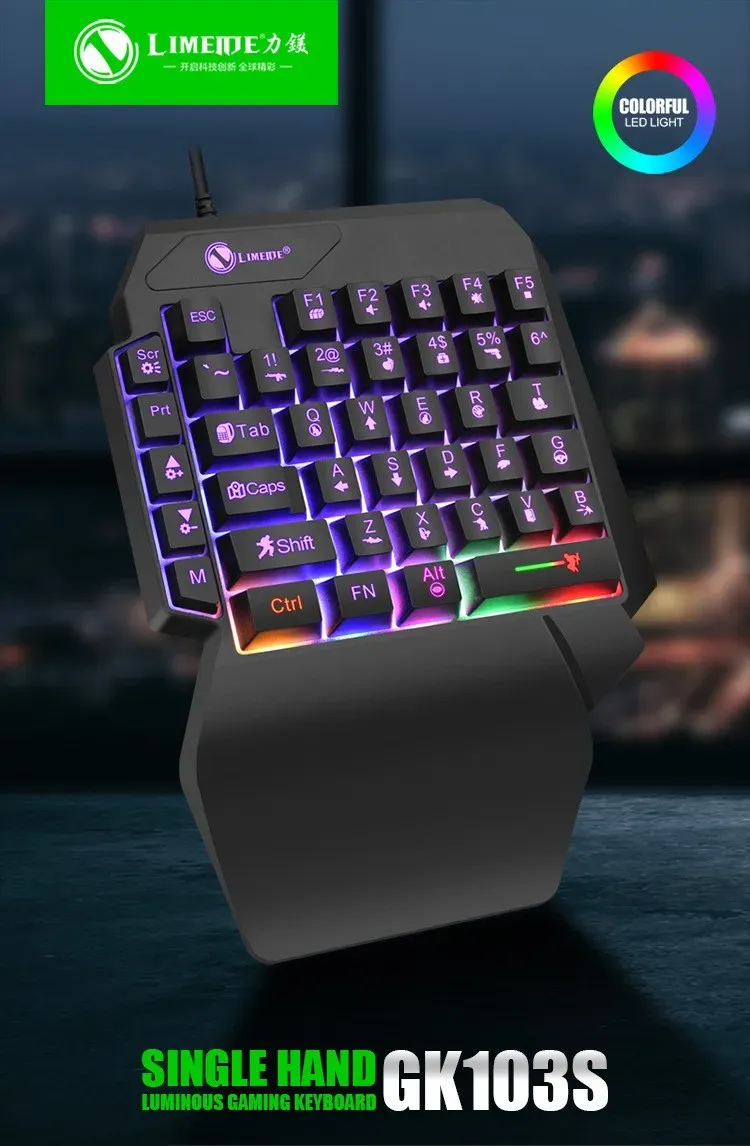 Mini clavier de jeu ultra-mince vue d'ensemble