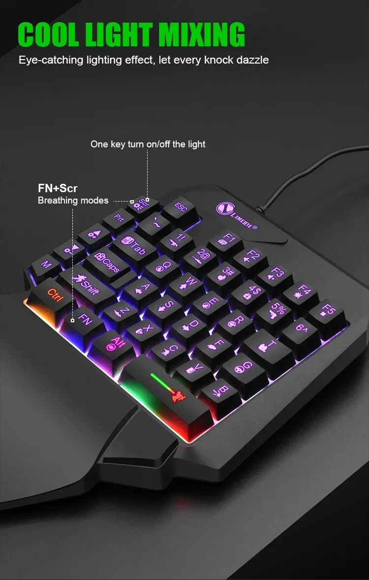 Clavier de jeu à utiliser d'une main en situation de jeu