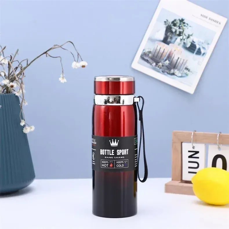 Bouteille thermique 1 L en acier inoxydable, isotherme sous vide, garde au frais ou au chaud pour l'eau, le thé et le café 8