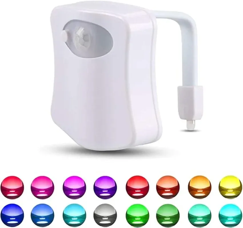 Veilleuse pour siège de toilette à détection de mouvement, 16 couleurs 2