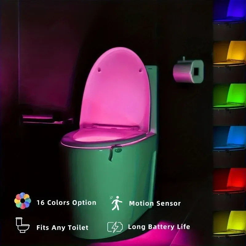 Veilleuse pour siège de toilette, lumière dans l'obscurité