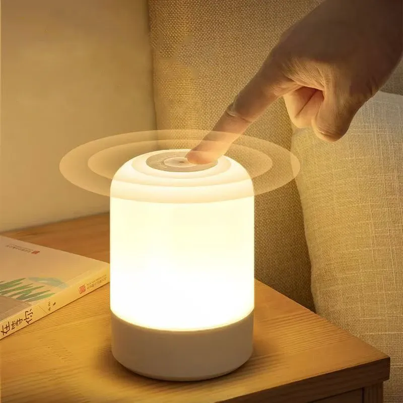 Lampes de chevet LED tactiles à intensité variable, alimentées par USB, 3 couleurs, lampes de bureau et de lecture