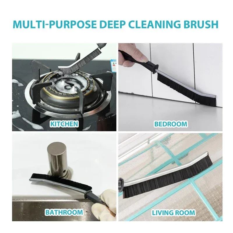 Brosse de nettoyage pour interstices à poils durs et coudés, pour salle de bains et cuisine 3