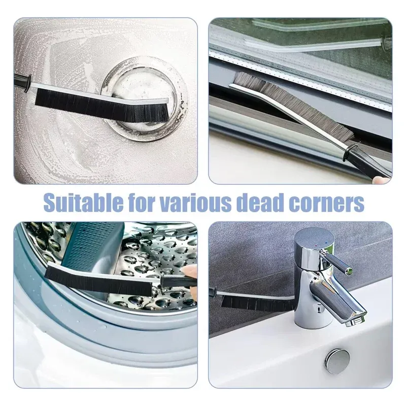 Brosse de nettoyage pour interstices à poils durs et coudés, pour salle de bains et cuisine 5