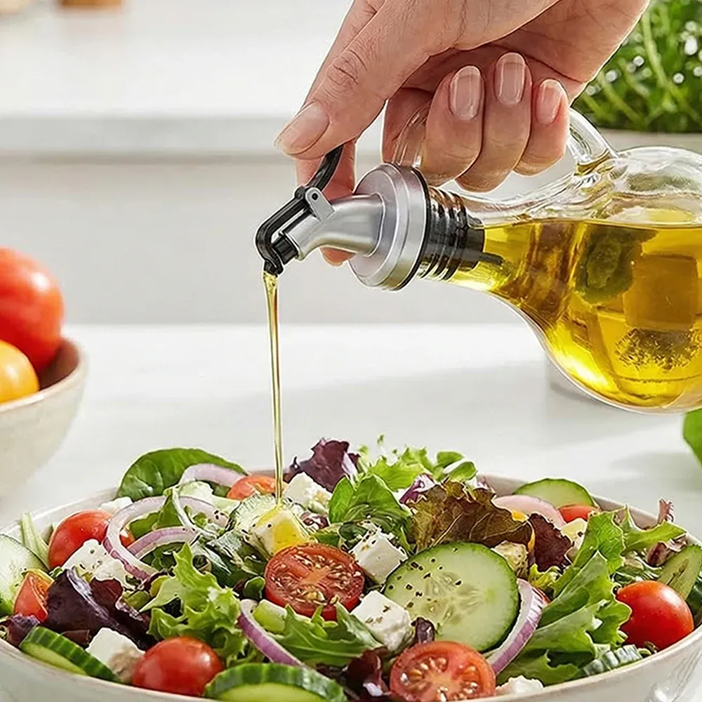 Distributeur d'huile d'olive et de vinaigre avec bec verseur anti-fuite 2