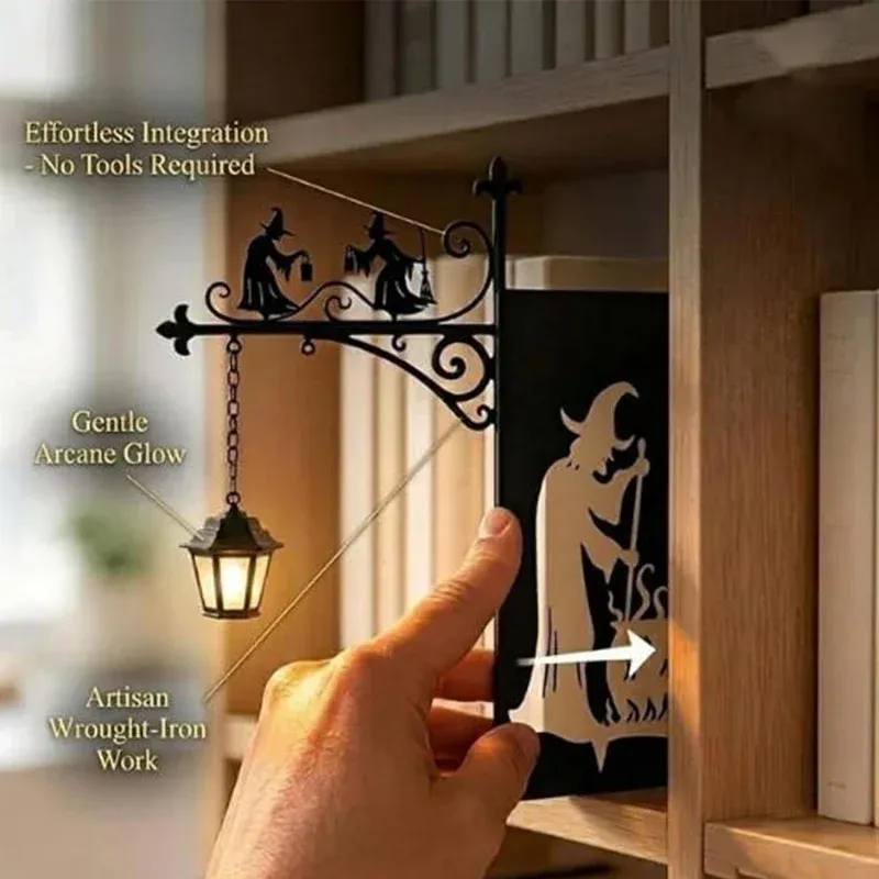 Lanterne de bibliothèque décorative – Éclairage pour étagère, lampe suspendue rétro style ancien 2