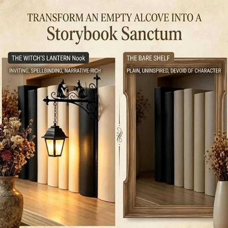Lanterne de bibliothèque décorative – Éclairage pour étagère, lampe suspendue rétro style ancien 4