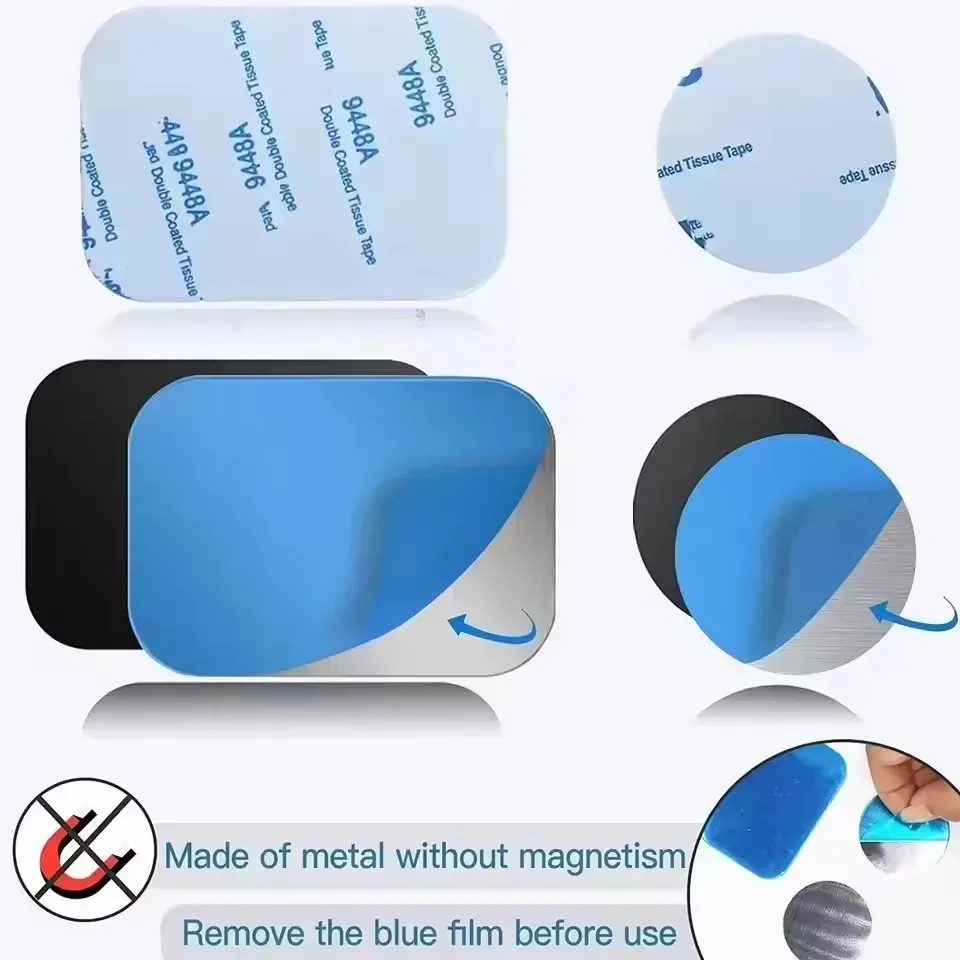 5/10 Pièces Plaque Métallique Magnétique Disque Pour Support de Téléphone de Voiture, Autocollants Magnétiques pour Tablette et Téléphone Portable 4