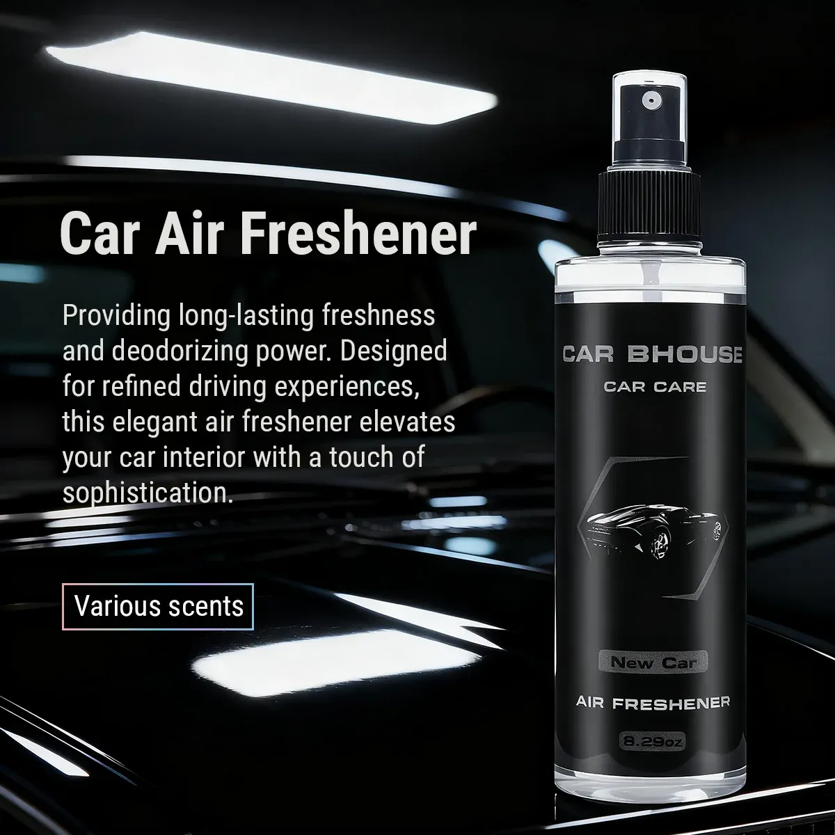 Désodorisant en spray pour voiture, parfum floral et fruité, 245 ml 3