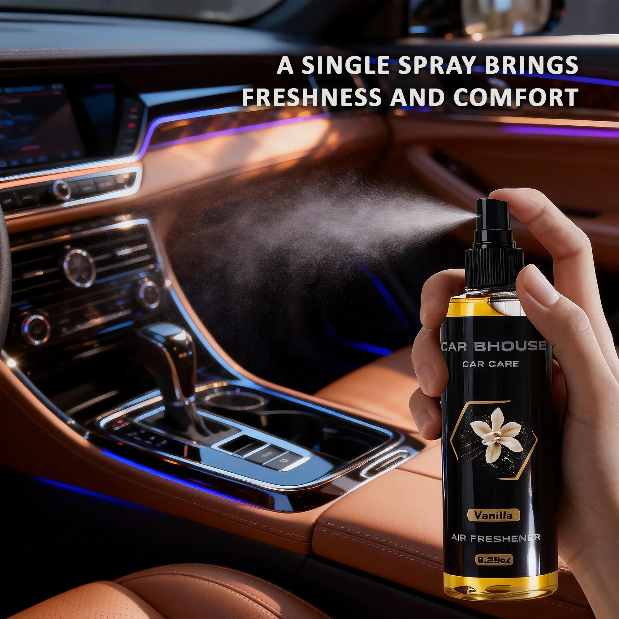 Désodorisant en spray pour voiture, parfum floral et fruité, 245 ml 4