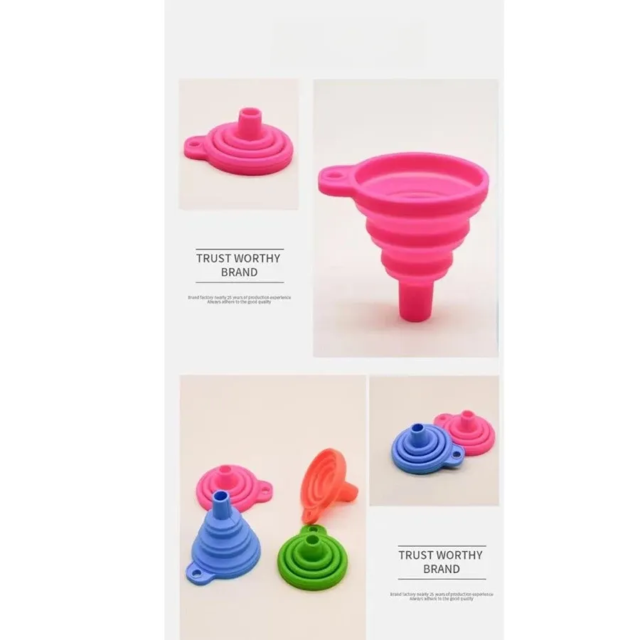 Détail des entonnoirs en silicone
