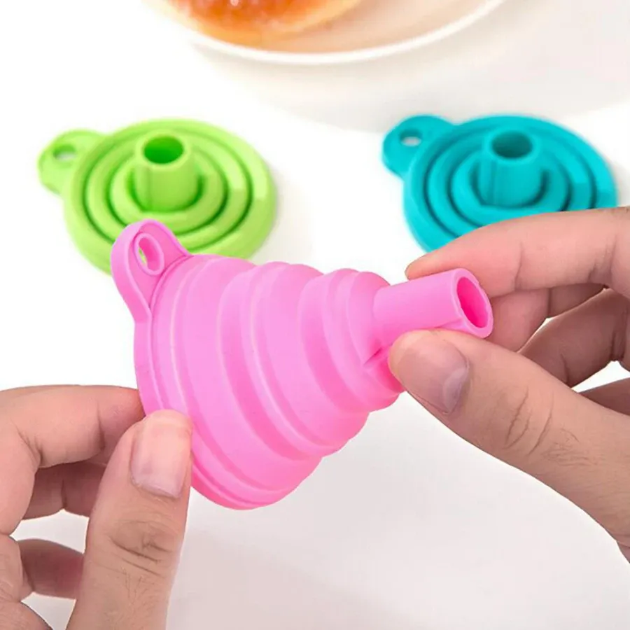 Entonnoir en silicone pliable
