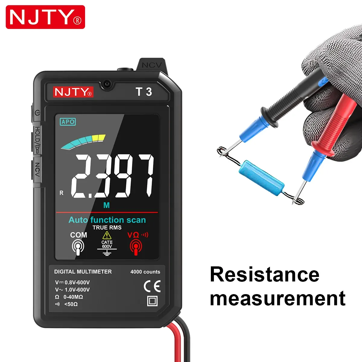 Multimètre NJTY T3 en situation