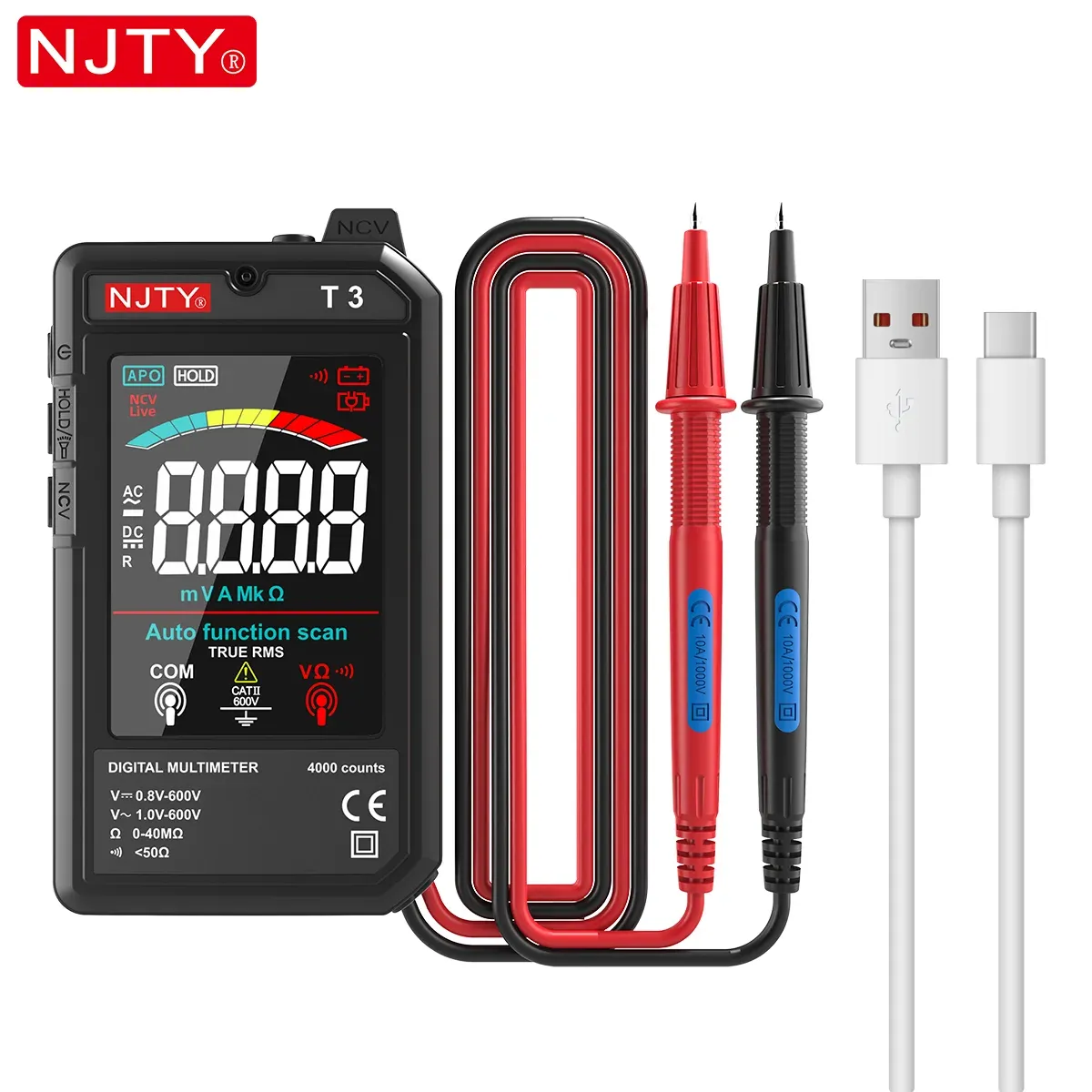 Multimètre NJTY T3 accessoires