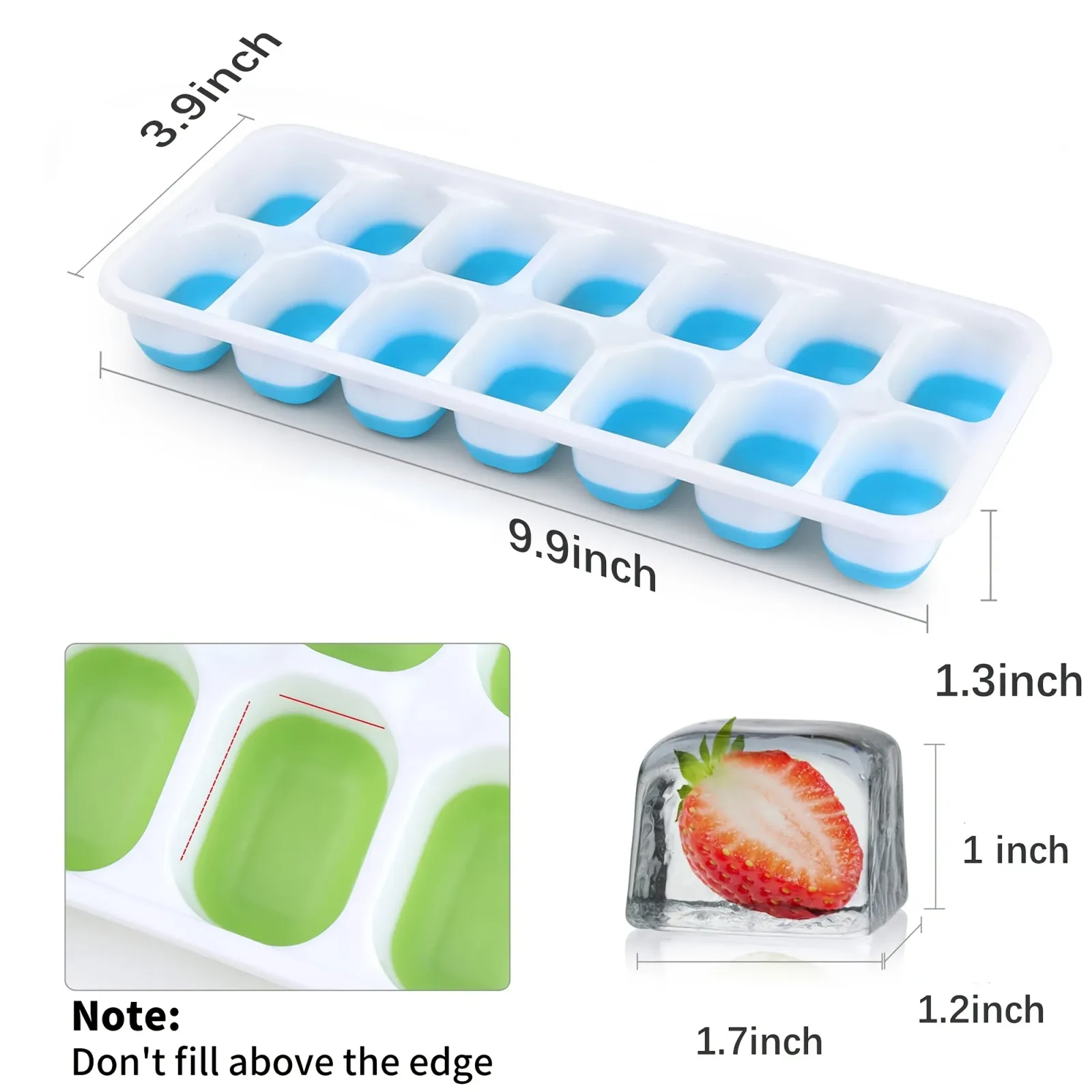 Moule à glaçons en silicone, finition et détails