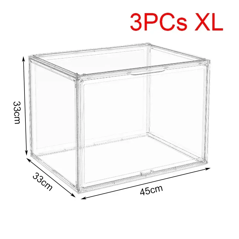 Boîte de rangement transparente en acrylique de grande capacité pour figurines, organisateur de maquillage et accessoires 20