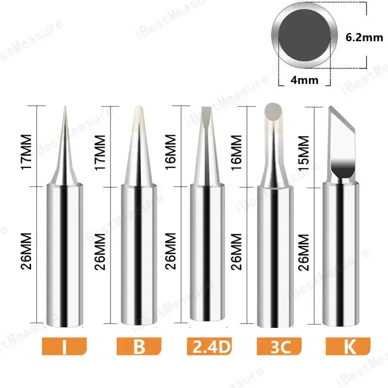 Ensemble de 5 pointes de fer à souder série 900M, adaptées au soudage de qualité industrielle, accessoires de réparation électronique 2