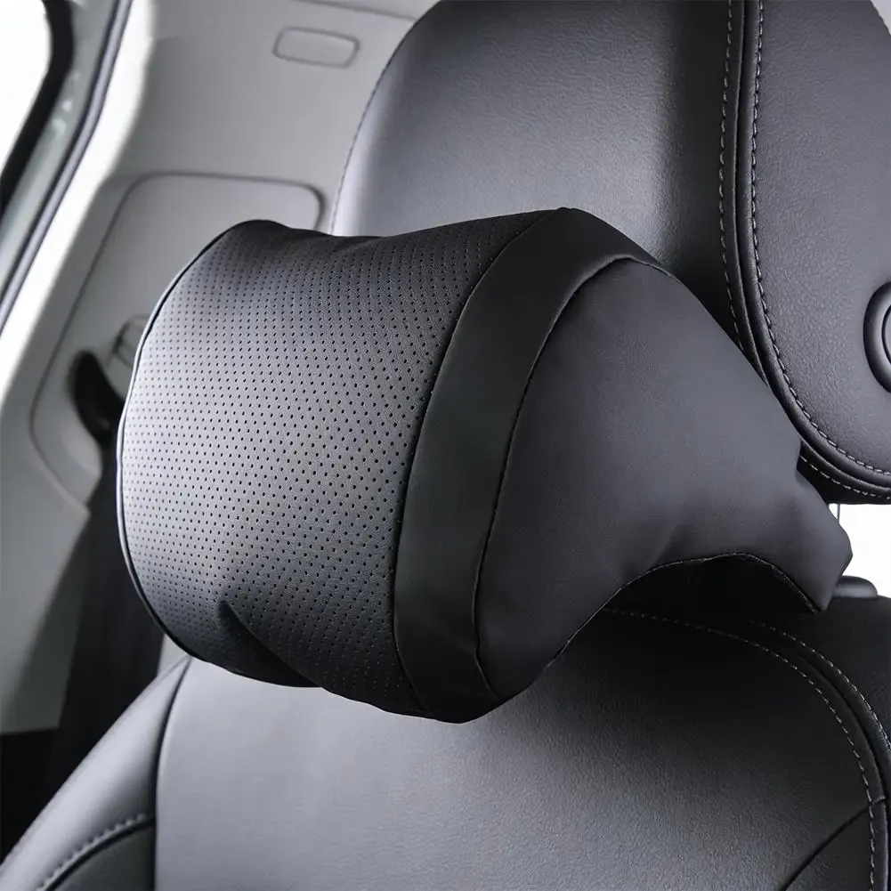 Coussin d'appui-tête universel pour siège auto, appui-tête ergonomique 3D pour le voyage, soutien cervical doux et moelleux 4