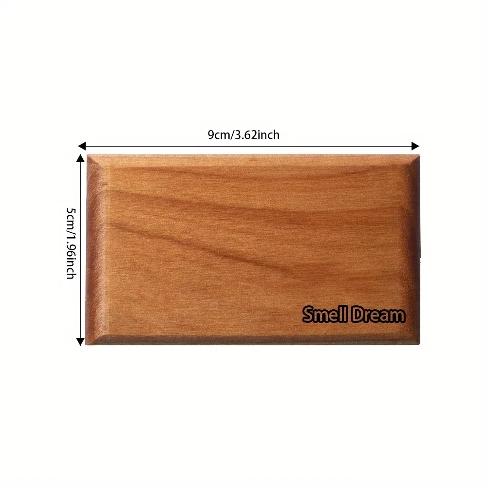 Désodorisant voiture en bois, diffuseur de parfum automobile longue durée, parfum ambre (6 parfums) 2